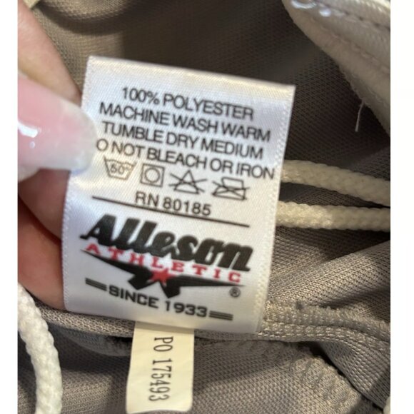 Allison Athletic Youth Baseball Pants Gray Size Small Logo Elastic/Tie Waist - Picture 5 of 8